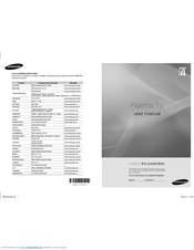 Samsung Plasma Tv Series 4+ User Manual Tv Pdf - brownball